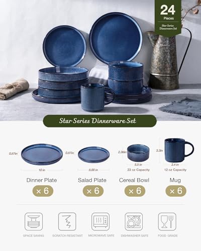 Star Dinnerware Sets with Mugs (Nebulas Blue)