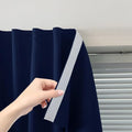 Self Adhesive Portable Blackout Curtains for Bedroom Easy to Install Window Thermal Lnsulated Kitchen Room Darkening Small Window Curtains (35"W x 59"L (Pack of 1) / Navy Blue)
