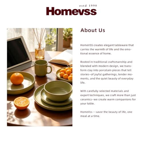 HomeVSS 20 Piece Dinnerware Set (Service for 4 - 20pc Set / Matte Green)