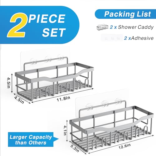 Shower Caddy 2 Pack (Light Grey)