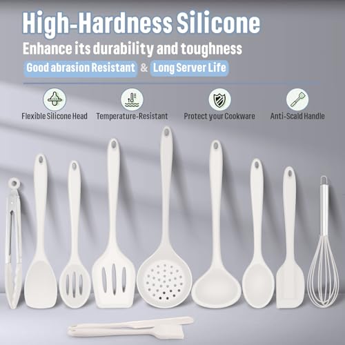 Silicone Kitchen Utensils Set (23 Pieces / White)