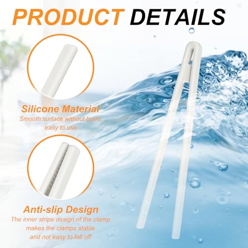 8.7" Silicone Toast Tongs (White / 8.7")