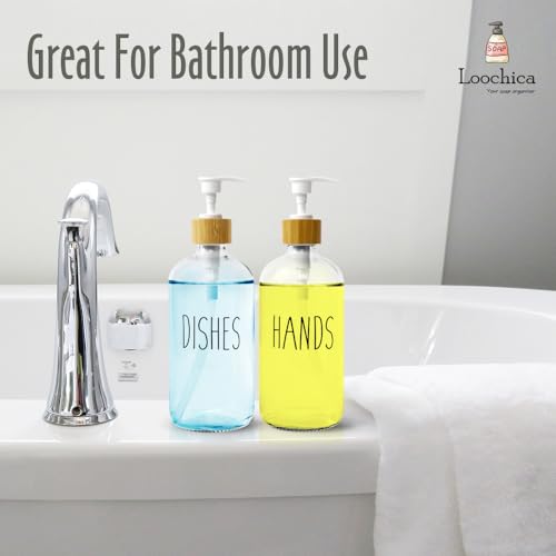 2 Pack Clear Glass Soap Dispenser with Plastic Pump (A05-2 X Clear)