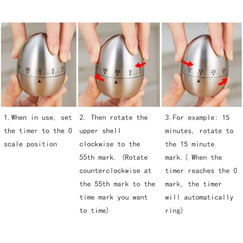 Cute Tomato Shape 360 Degree Rotating Kitchen Cooking Timer Kitchen Craft Mechanical Wind Up 60 Minutes Timer (Red)