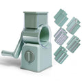 Rotary Cheese Grater with Hand Crank (Green / 5 Blades)