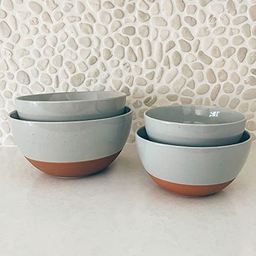 Ceramic Large Mixing Bowls (Earl Grey / 5.5 & 3.6 qt)