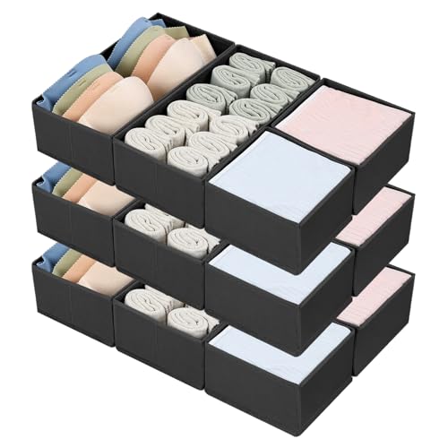 Drawer Organizers (Black / 12 Pack)