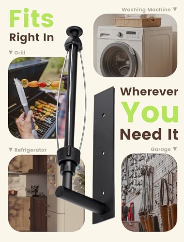 Magnetic Paper Towel Holder for Fridge (Black)