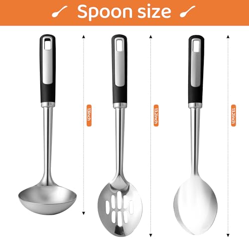 Stainless Steel Serving Spoon Set with Heat (13in)