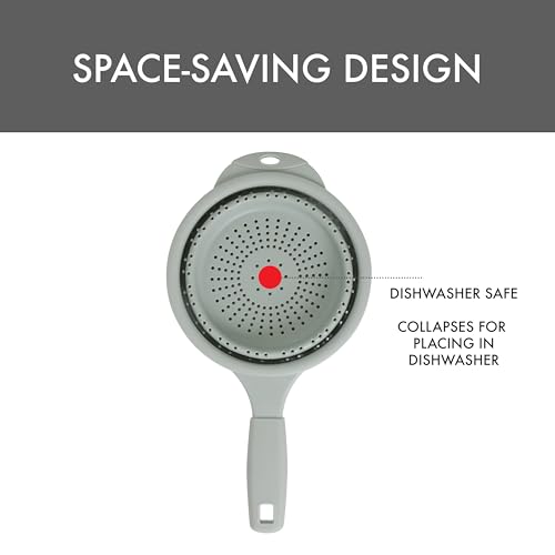 8" Collapsible Silicone Strainer in Sage (Sage / 7.2 Capacity)