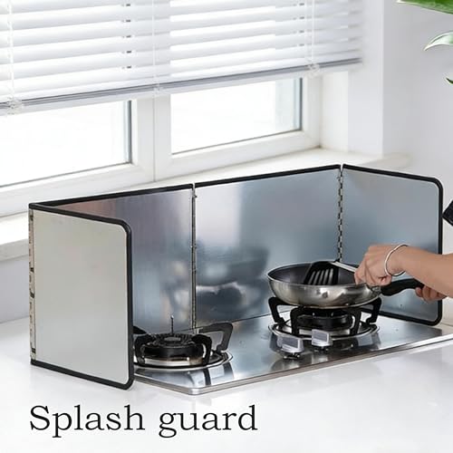 4 Sided Stainless Splatter Guard for Frying Pan