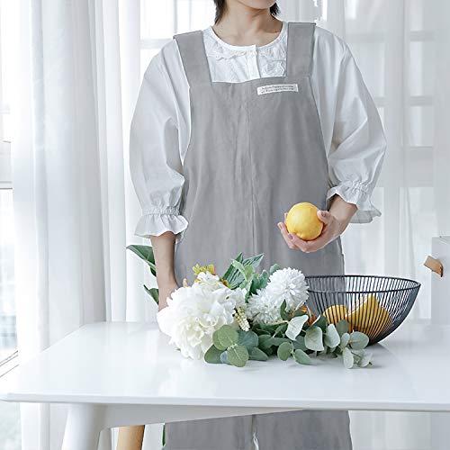 Cotton Aprons for Women and Men (Grey)