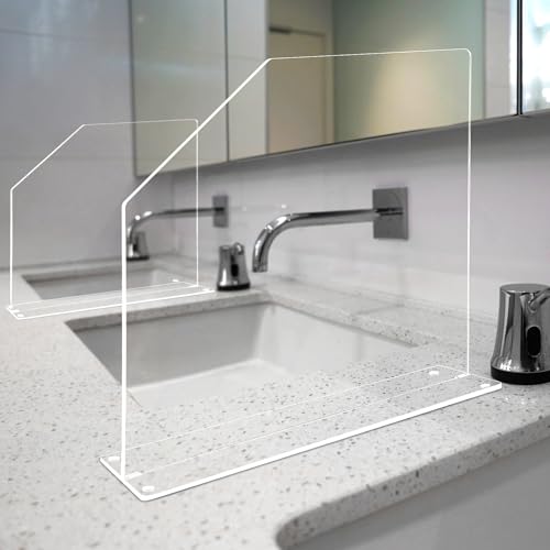 2 Pcs Splash Guard for Sink (19" Length, 18" Height, 4.5" Base)