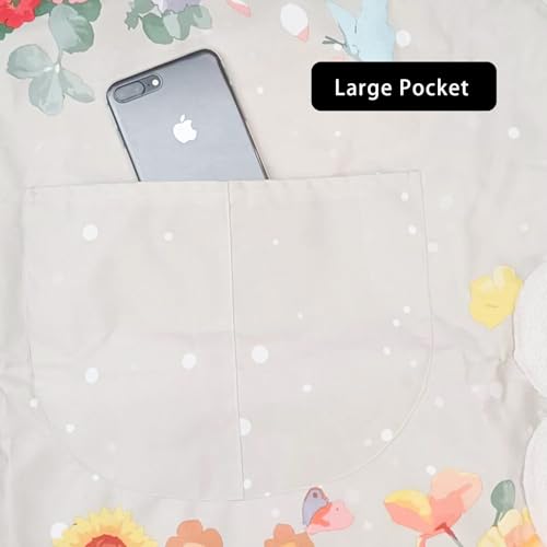 2 Pack Floral Aprons with Pocket (2pack #a)