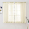 Light Cream Sheer Curtains 54 X 63 Inches (Light Cream / 54"W x 63"L (Pack of 2))