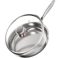Titanium Pans for Cooking 11 Inch Hammered Pro Frying Pan with Lid (11 inches)