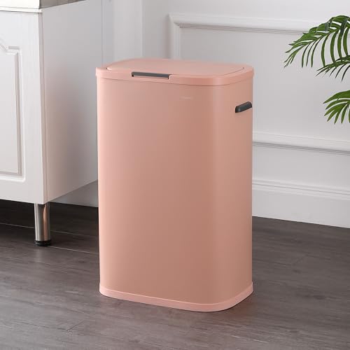 Tammi 14.5 Gal Slim Push Button Trash Can (Flamingo Pink)
