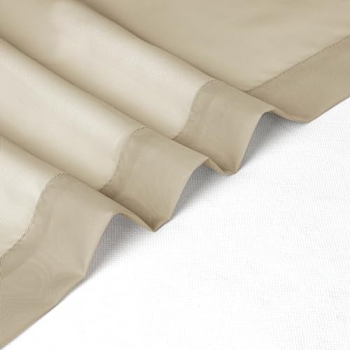 Taupe Sheer Curtains 30 inch Length 2 Panels (Taupe / 42"W x 30"L (Pack of 2))
