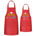 R HORSE 2Pcs Adults Kids Matching Apron Set (Red Future)