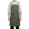 Aprons for Men Women with 3 Pockets (Olive Green)