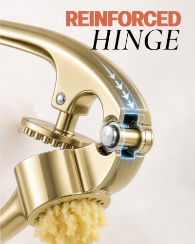 Premium Garlic Press with Soft (Large | Gold)