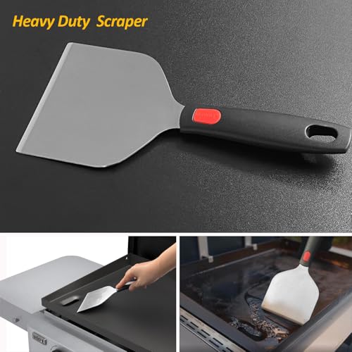 Wide Griddle Scraper (Grill Scraper_Silicon Handle)