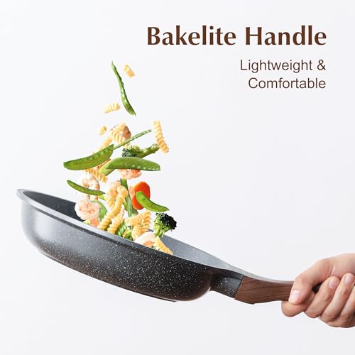 12.5 Inch Nonstick Frying Pan Skillet (12.5 Inch / Gray)