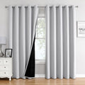 100% Blackout Curtains for Bedroom 84 Inches Long 2 Panels Set (60"W x 84"L (Pack of 2) / Greyish White)
