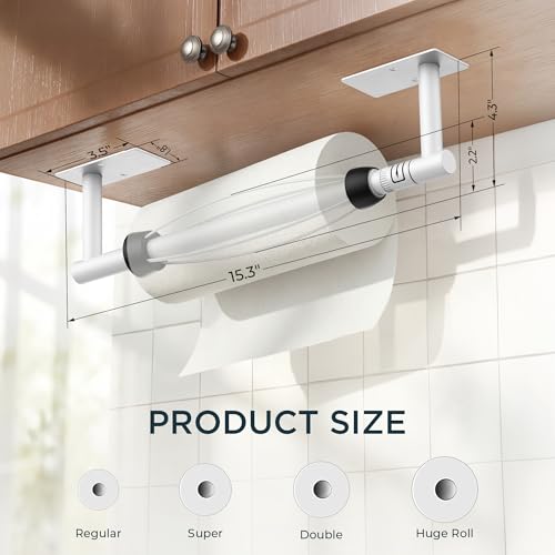 Paper Towel Holder Under Cabinet (White)