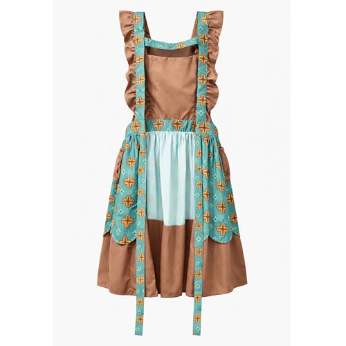Retro Kitchen Apron for Women with Pockets (Green)