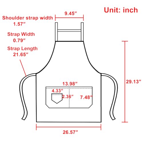 Chef Apron Bib Apron with 2 Large Pockets Adjustable Neck Strap Kitchen Apron Cooking Apron Stripes Baking Apron (Green)