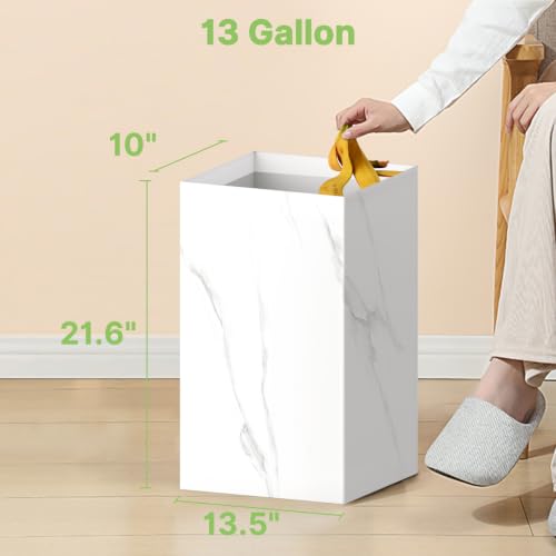 13 Gallon Disposable Trash Cans for Parties (Marble)