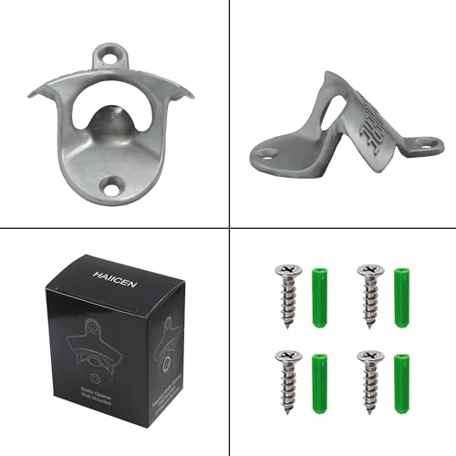 Old Style Wall Mounted Bottle Opener (Antique Silver)