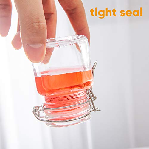 Spice Jars 30 Pack 4oz Square Glass Jars (4oz-30pack)