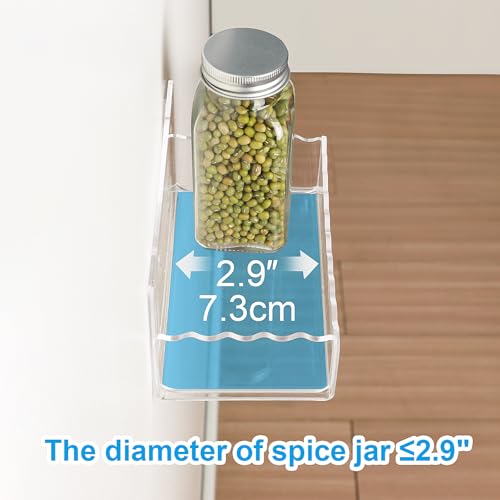 6 inch Spice Rack Wall Mounted (6" / Clear)