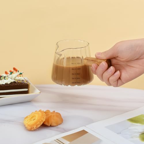 2Pcs Glass Measuring Cup (Transparent-2 Pack)