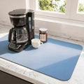 Coffee Mats for Coffee Bar Accessories (Blue / 19" x 12")