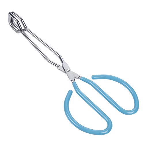 Scissor Tongs Heavy Duty Cooking Tongs with Soft Handles (blue 10")