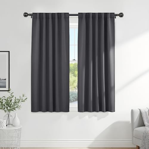 Window Treatments Curtains (Grey / 42"W x 63"L (Pack of 2))
