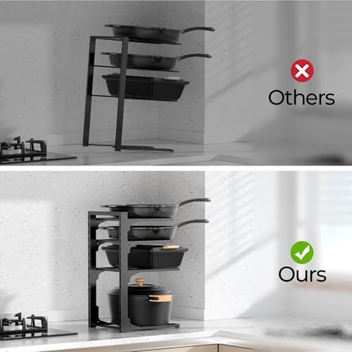 Pot and Pan Organizer Under Cabinet 15.75" (15.75"H-2Pack)
