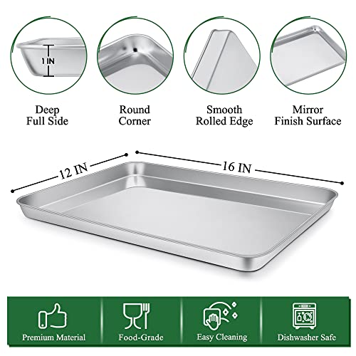 16 Inch Cookie Baking Sheet Pan with Wire Rack (16 Inch)