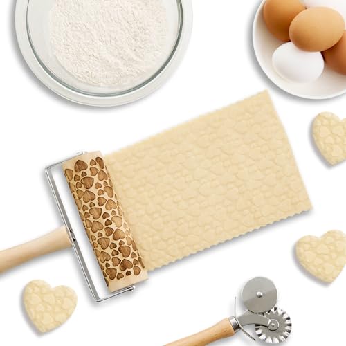 Mrs. Anderson’s Baking Mini Embossing Rolling Pin (Hearts, Mini)