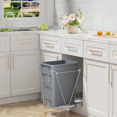 Lightweight and Durable Slim Trash Can (Grey / 1PACK)
