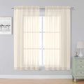Cream Sheer Curtains (Cream / 59"W x 63"L (Pack of 2))