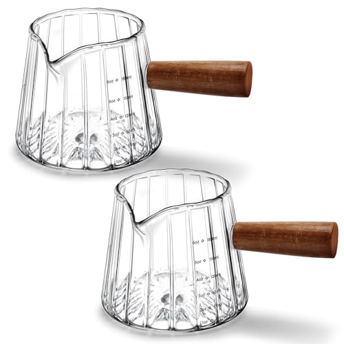 2 PCS Espresso Measuring Cup 6 Oz (Clear)