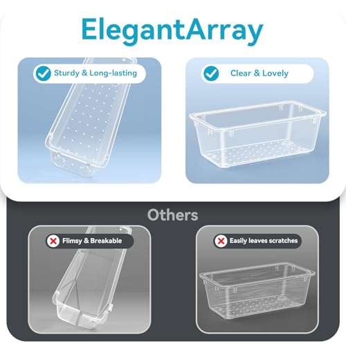 24 PCS Drawer Organizer Set (Milky / 24 Pcs)