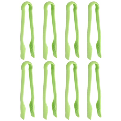 8 Pcs Toaster Tongs (8 Inch / Green)