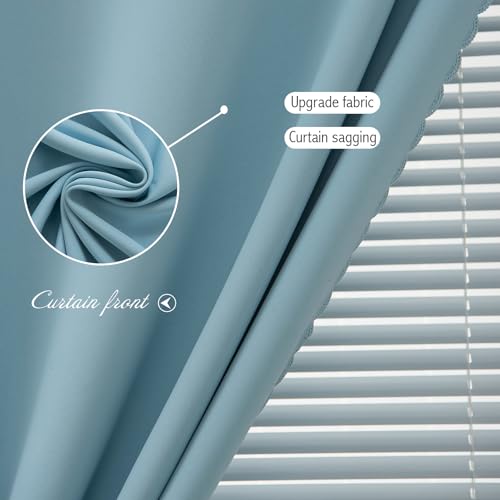 Self Adhesive Curtains (59"W x 59"L (Pack of 1) / Lake Blue)