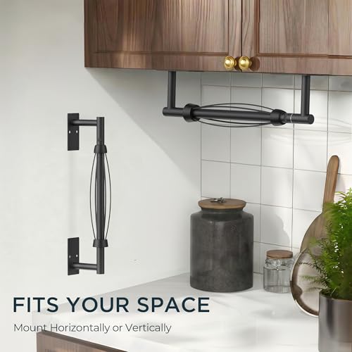 Paper Towel Holder Under Cabinet (Matte Black)