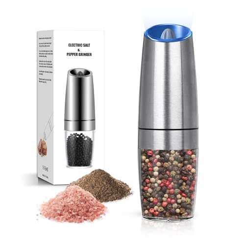 Battery Operated Salt And Pepper Grinder Set 1 Pack (Battery/1pc/Silver)